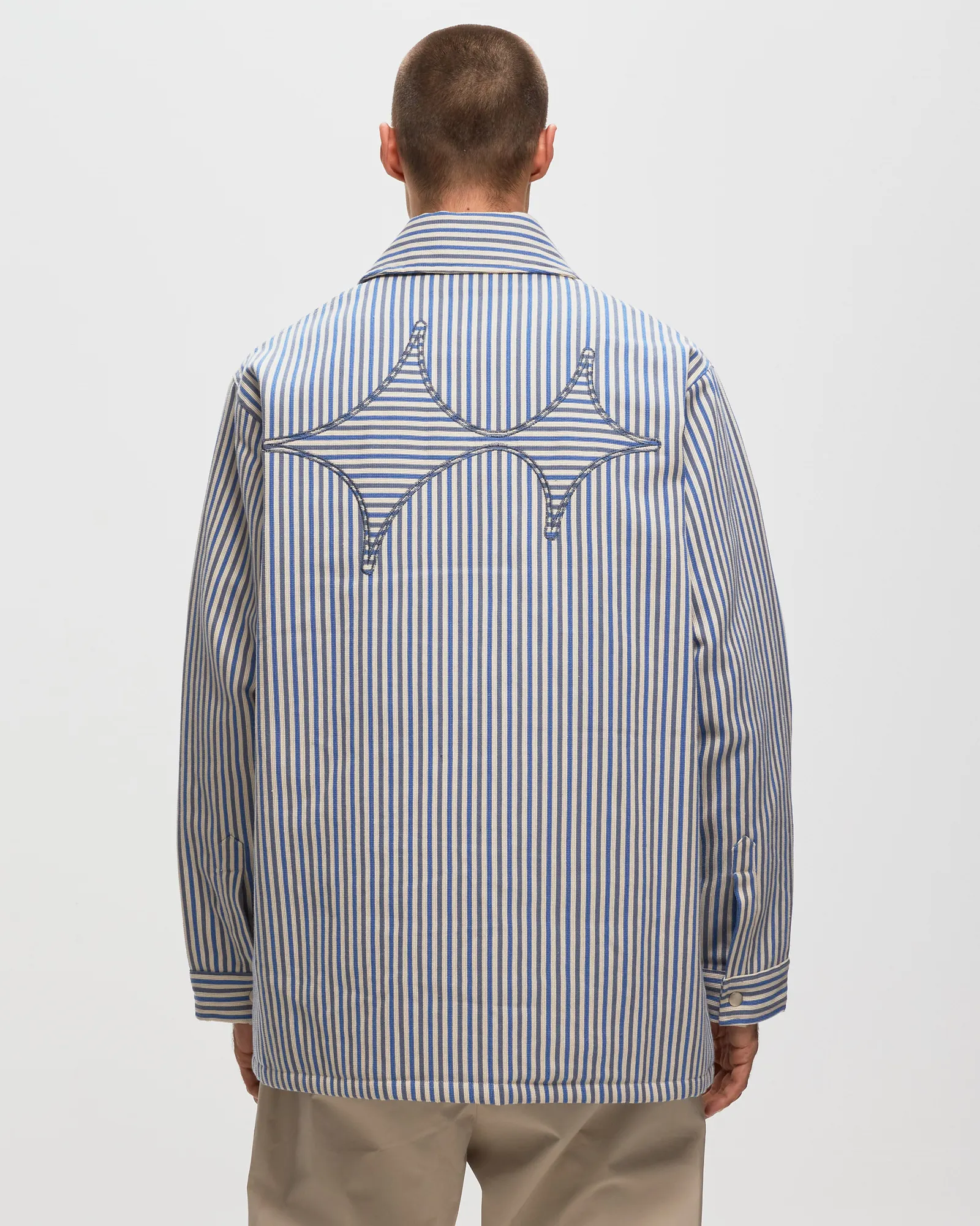 BSTN Brand Padded Striped Overshirt