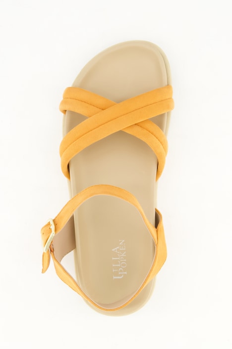 Riemen-Sandalen, Veloursleder, Weite H
