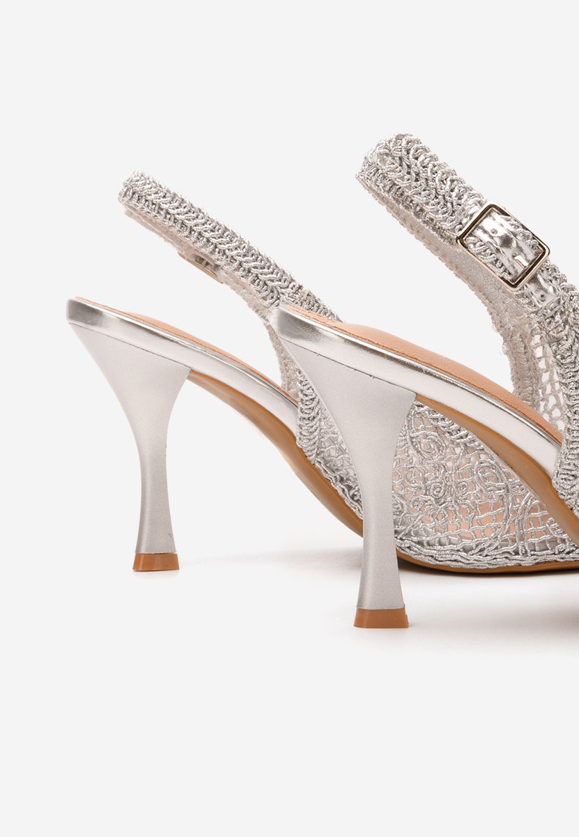 Chaussures à talon fin argent Donita
