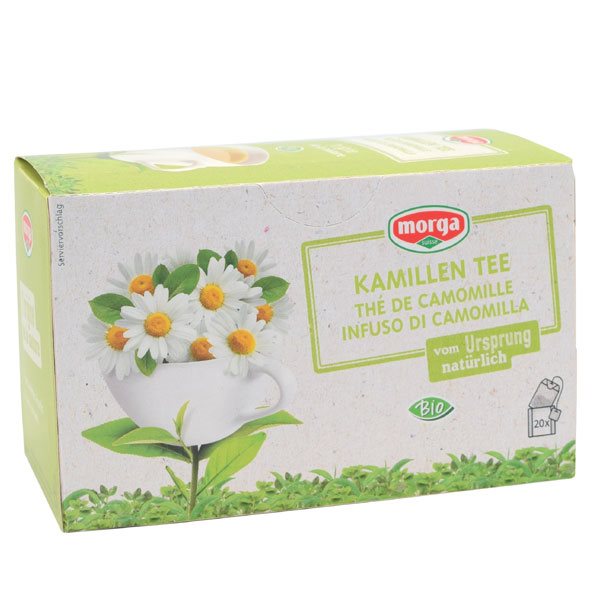 MORGA Kamillen Tee<br>20 Stück, Beutel, TEES, mit Hülle Bio
