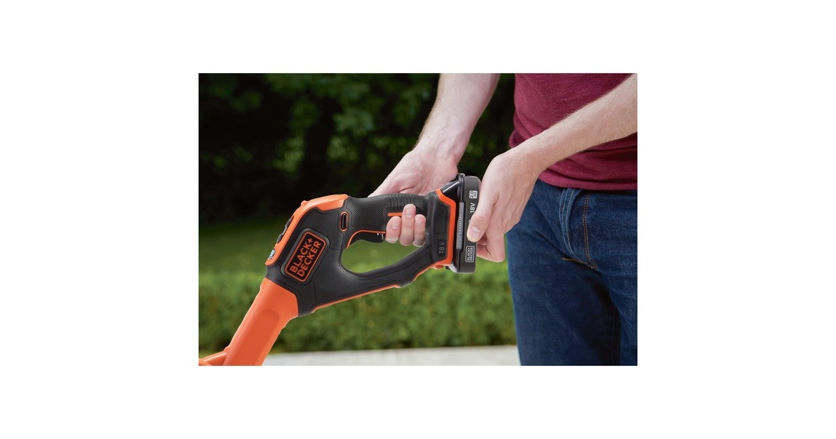 BLACK+DECKER18V AFS grastrimmer met accu  (Zwart/oranje, 28 cm accu inbegrepen)