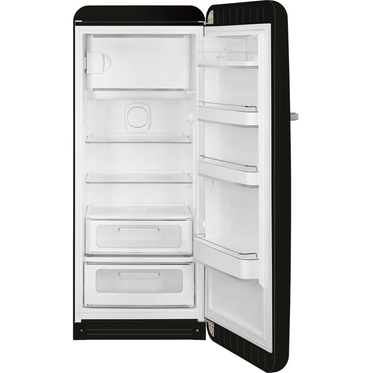Smeg FAB28RDBLM6 Kjøleskap Med Fryserom 153cm Høyrehengt Matt svart