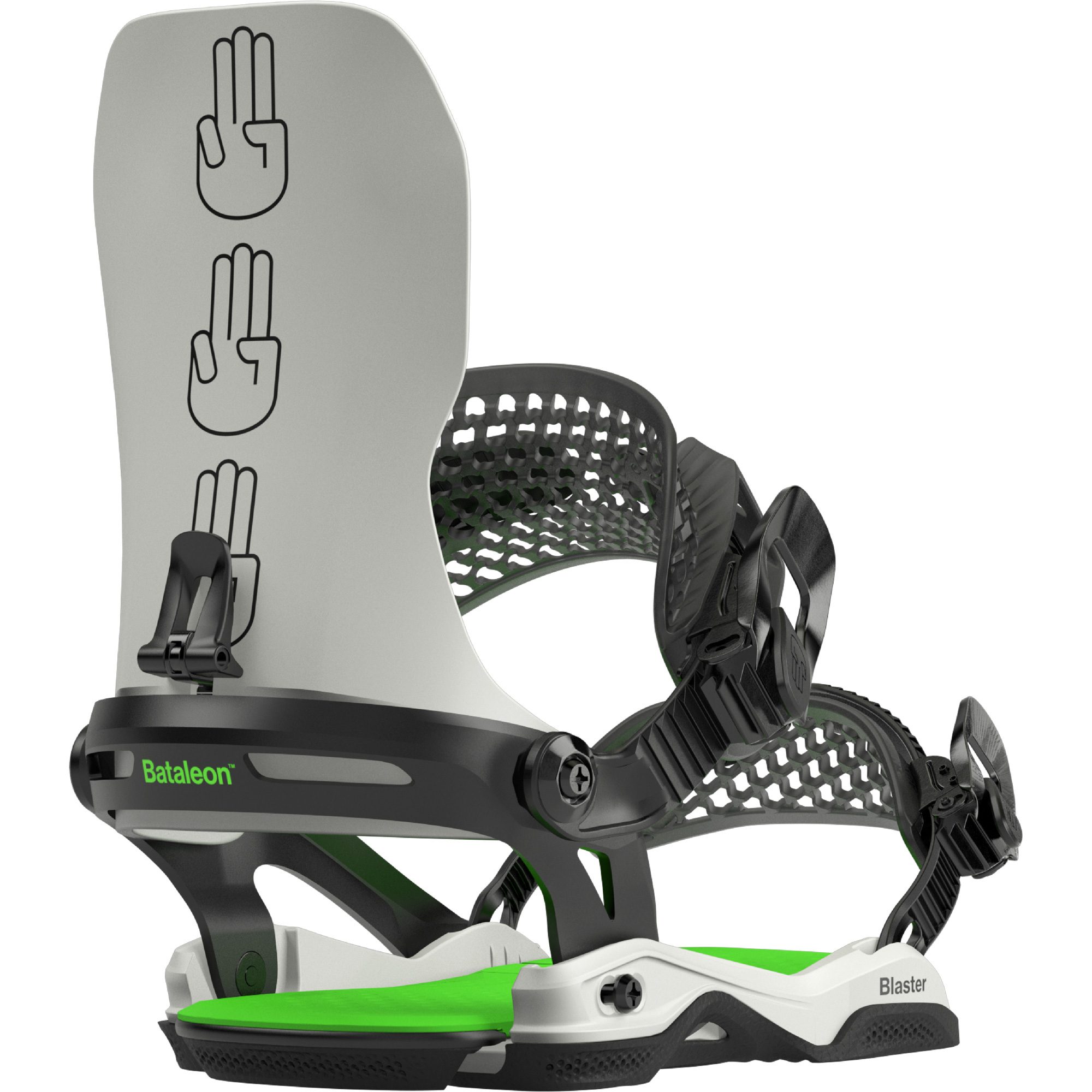 Bataleon Blaster AsymWrap 23/24 Snowboardbindung Herren glacier gray