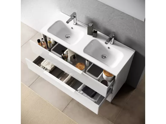 Ensemble double vasque 4 pièces LARISSA blanc