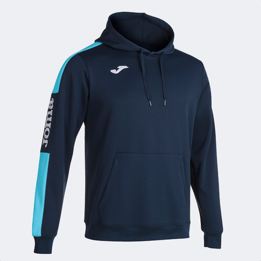 Moletom com capuz Joma Championship IV Marino Turquesa Fluorescente