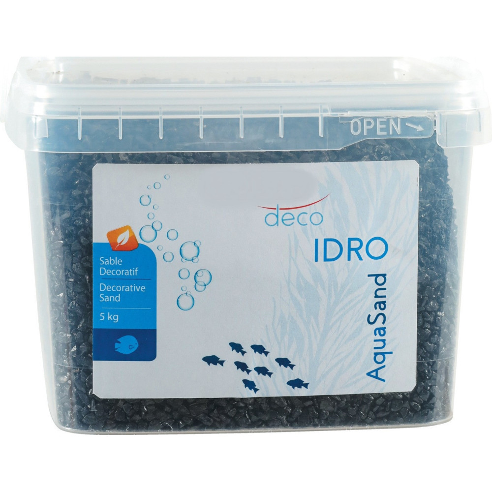 Gravier décoratif 2-3 mm noir ashewa aquasand 5 kg pour aquarium