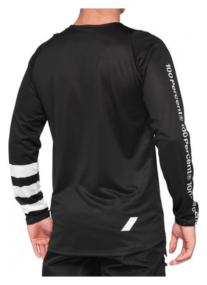 Maillot Manches Longues Enfant 100% R-Core Jersey Noir / Blanc