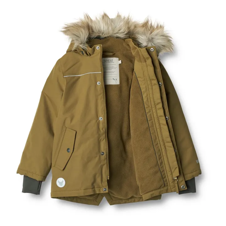 Wheat Parka Façon Fourrure Matières Recyclées Kasper Tech | Vert kaki