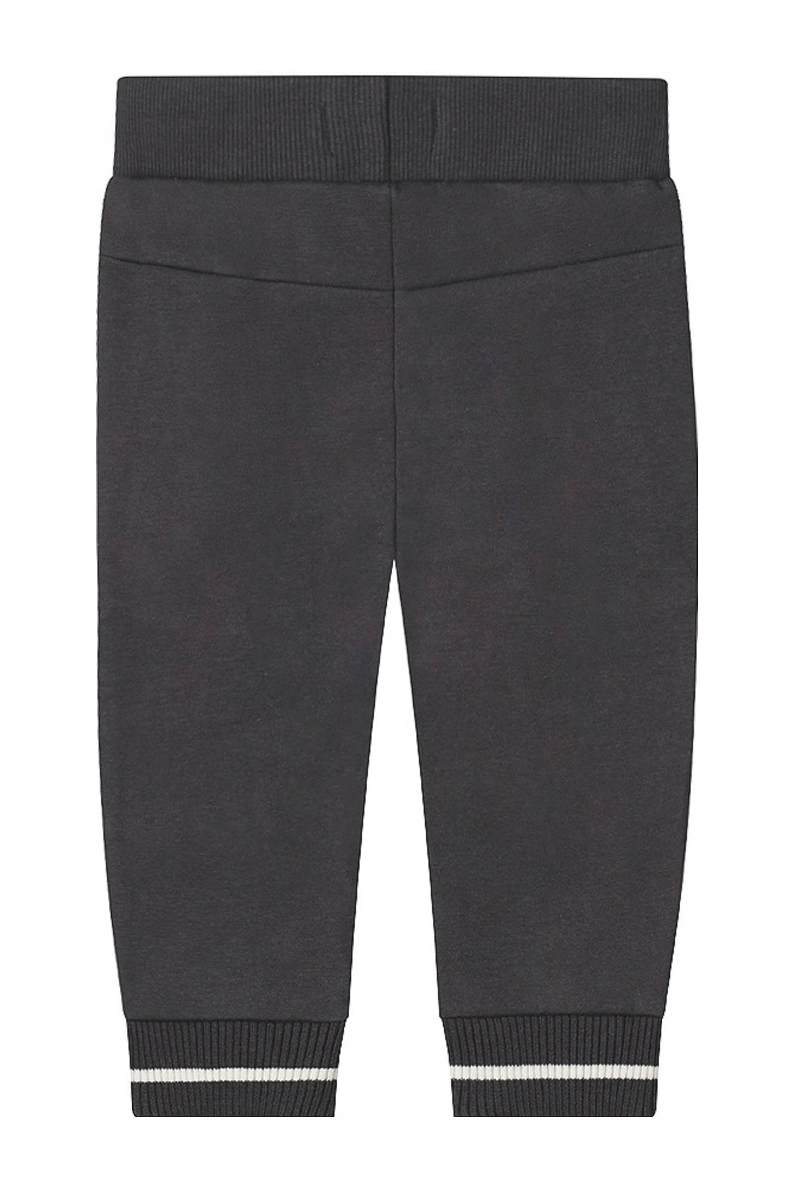 Dirkje baby regular fit joggingbroek grijs/ecru