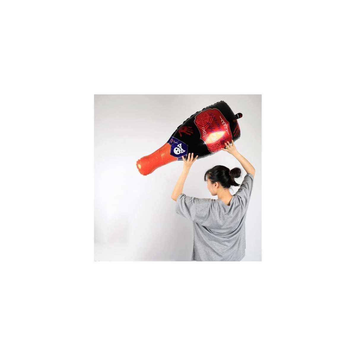 Ballong Halloween Champagneflaske 98 cm 2-pakning