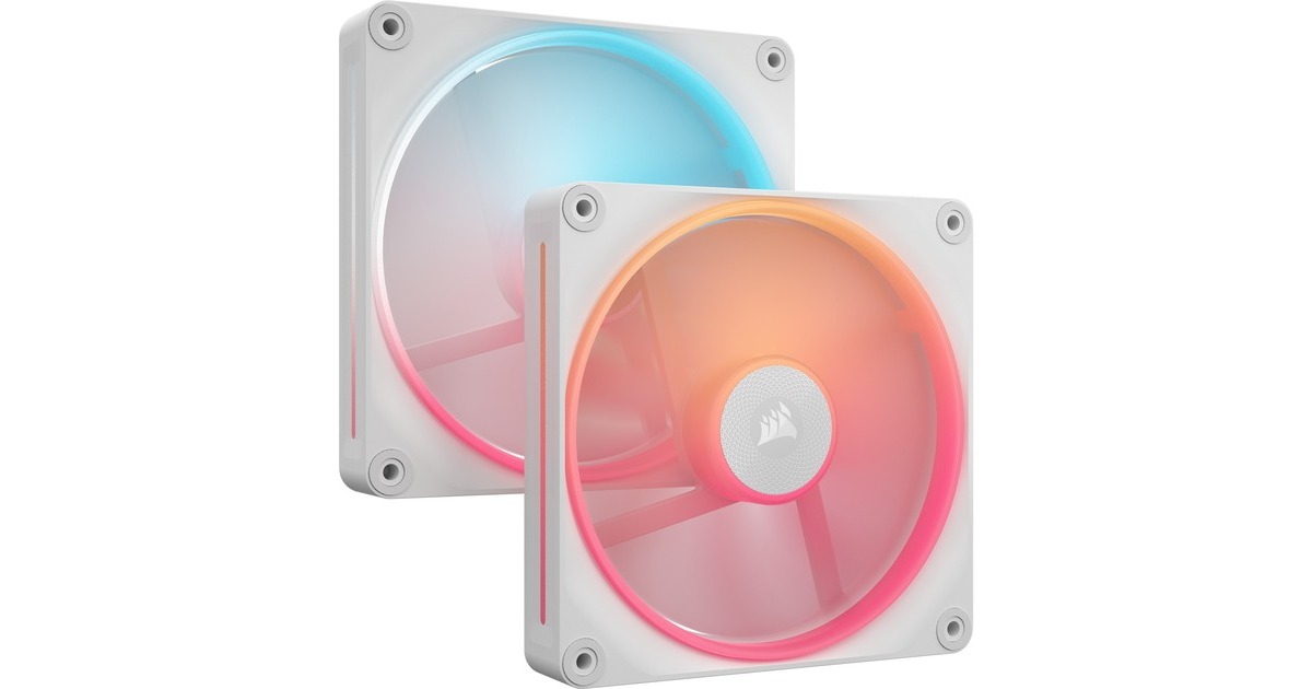 CorsairiCUE LINK LX140-R RGB Reverse Starterskit case fans  (Wit, 2 stuks, 140 x 140 x 25 mm, PWM)