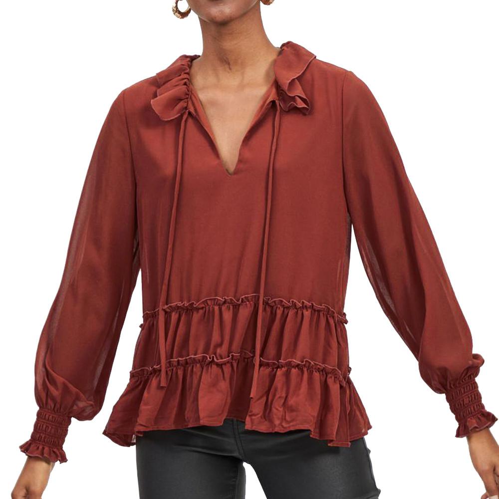 Vila Blouse Terracotta Femme Vila VILISANN