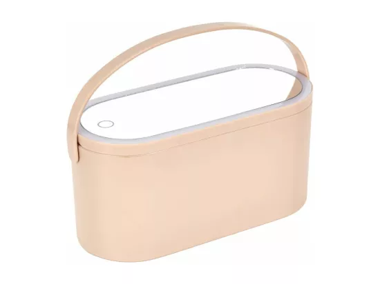 Miroir LED à poser avec rangement - L 23,3 cm x l 10,4 cm x H 11 cm