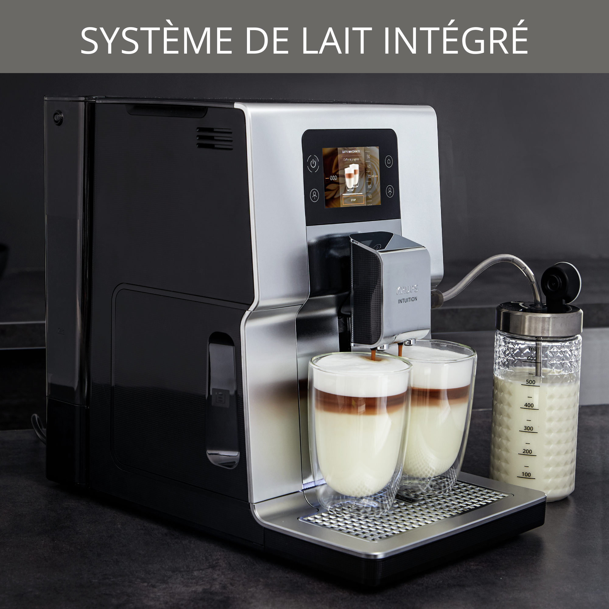 Intuition Préférence+, Machine à café à grain, 15 boissons, Ecran tactile couleur