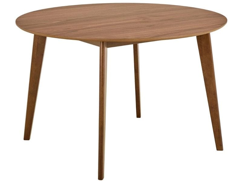 AC Design Tisch Roxby 120 x 76 cm, Braun Eleganter, runder Esstisch aus Naturholz