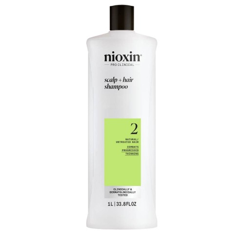 Nioxin Sistema 2 Shampoo para Cabelo Natural com Perda de Densidade Avançada 1000ml