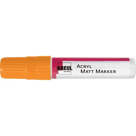 KREUL Acryl Matt Marker XXL mit Keilspitze, 15 mm, orange