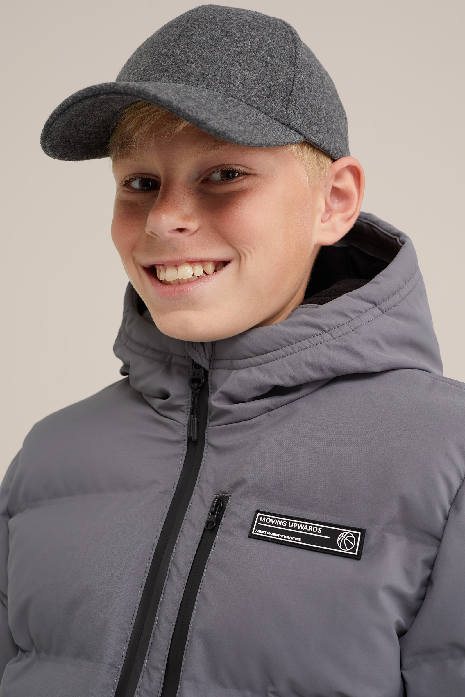 Unisex pet met wollenlook Blue Ridge Donkergrijs