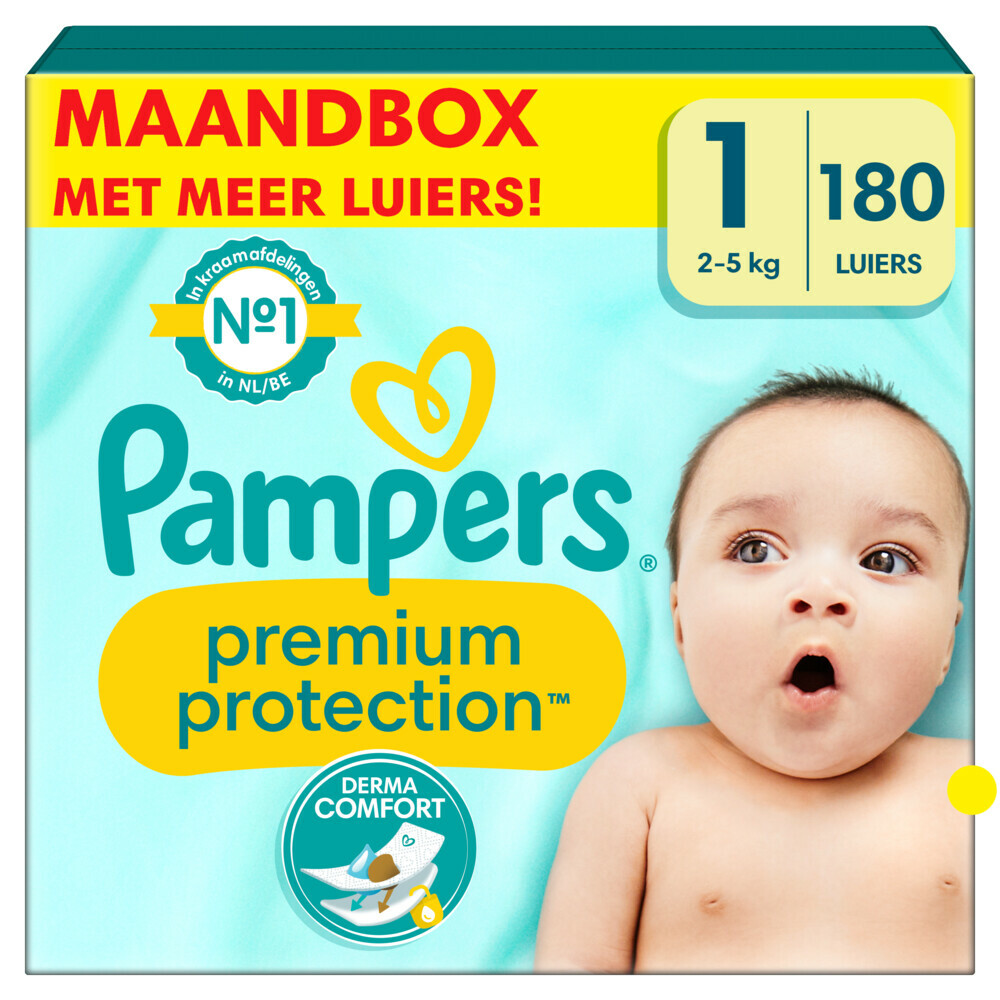 Pampers Premium Protection Luiers Maat 1 en Harmonie Aqua Billendoekjes 720 stuks Pakket