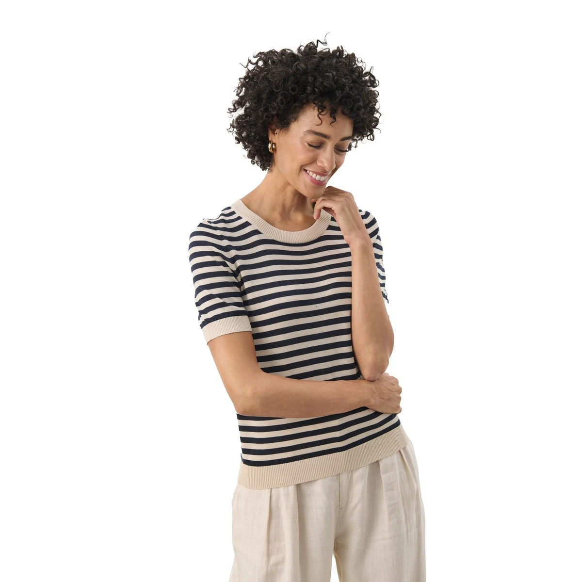 Dames Blouse 25015 blouse streep oversized