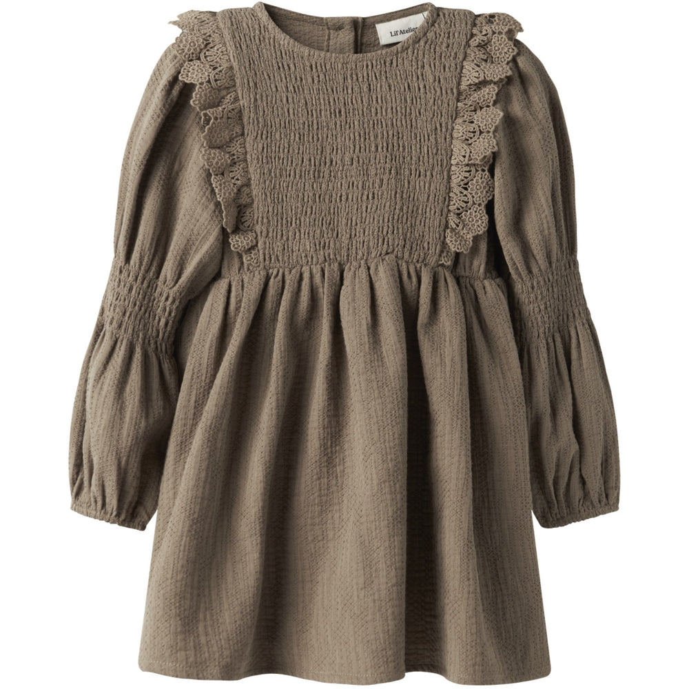 Køb Lil'Atelier Sepia Tint Nmfrosita Liu Ls Kjole Lil