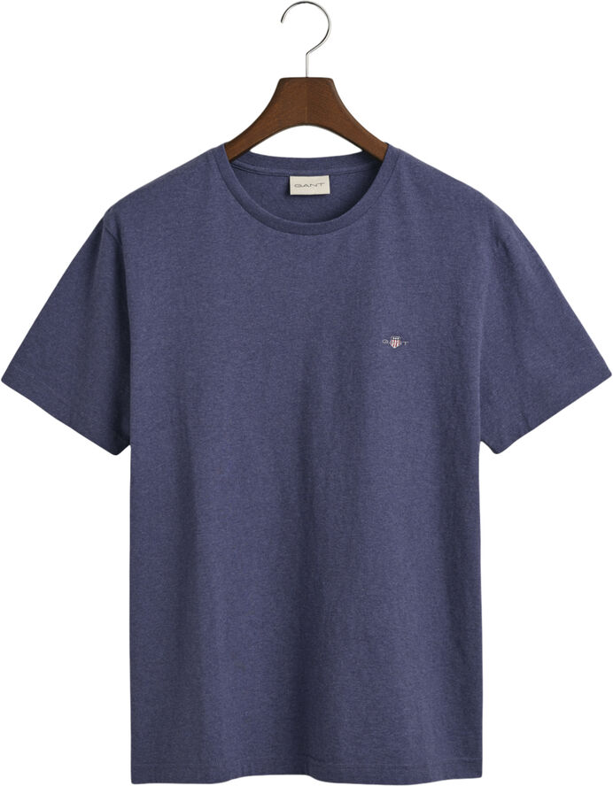 Gant REG SHIELD SS T-SHIRT Dark jeansblue melange