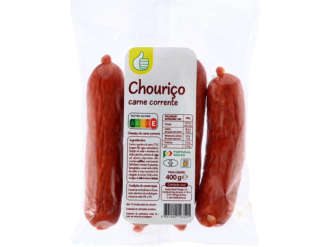 CHOURIÇO CORRENTE POLEGAR 400 G