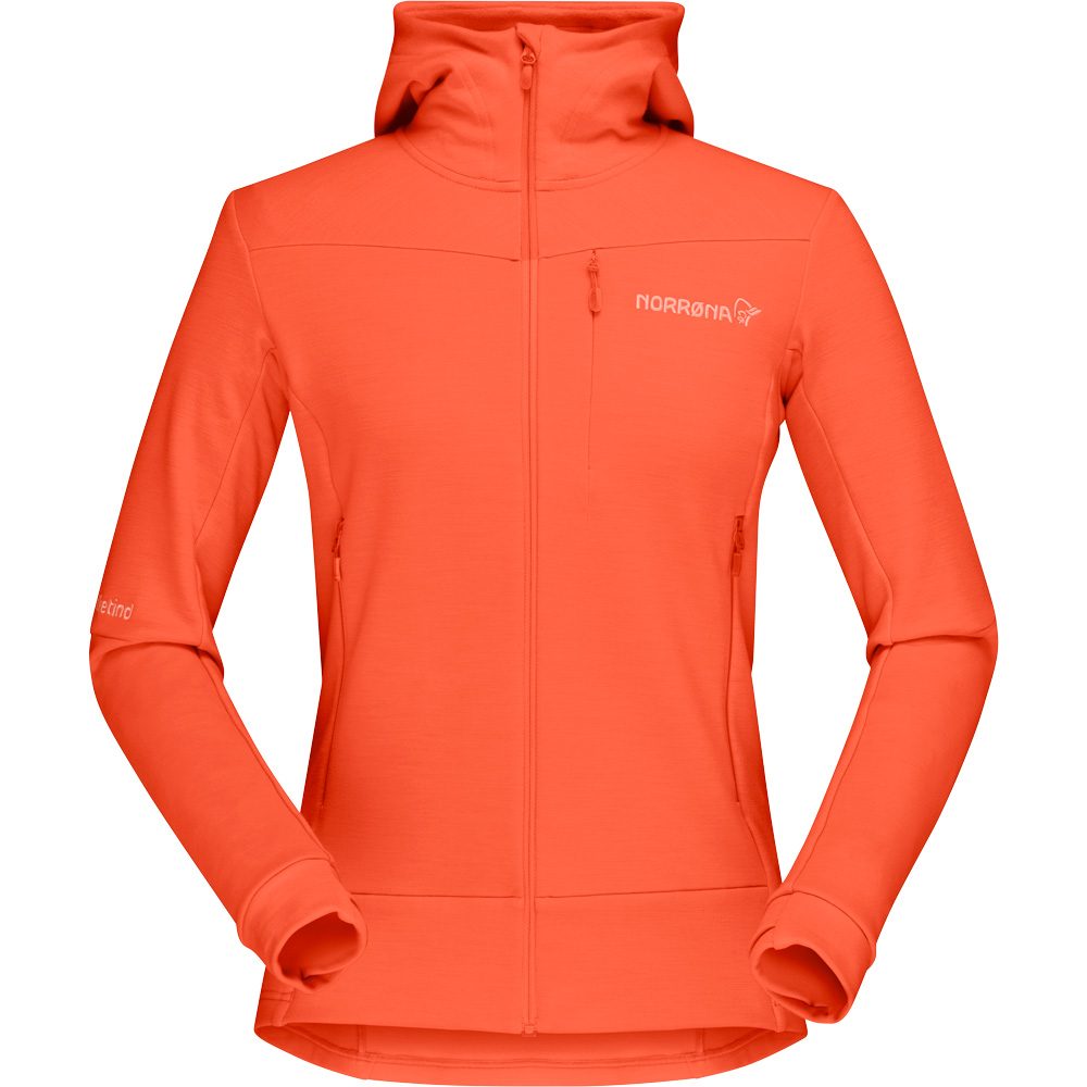 Norrona Falketind Warmwool2 Fleecejacke Damen orange alert