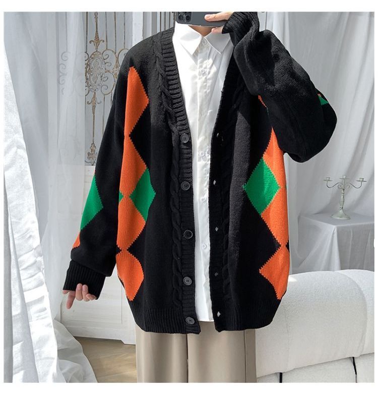 Freehop - Color Block Cardigan met lange mouwen