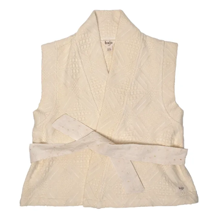 Baje Studio Gilet Sans Manches Amanta  | Crème