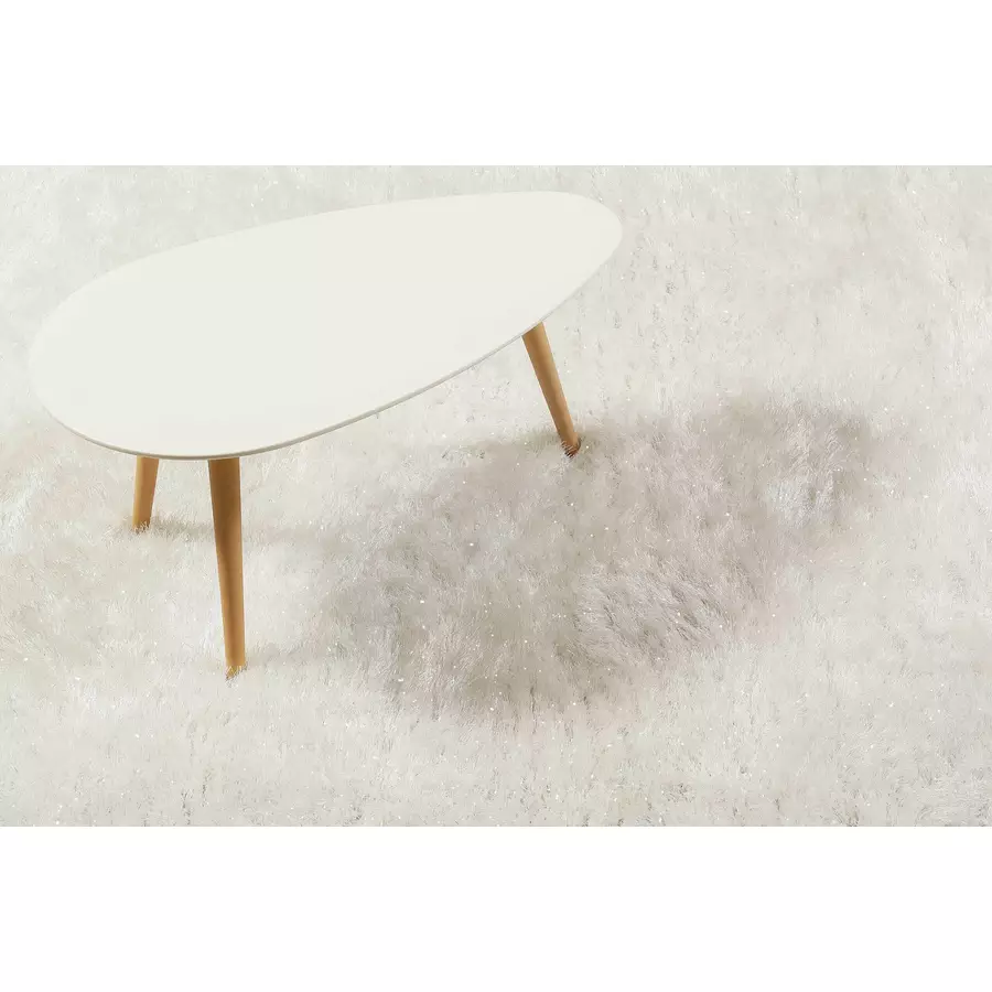 Wecon home Hochflorteppich Shiny Touch creme weiß