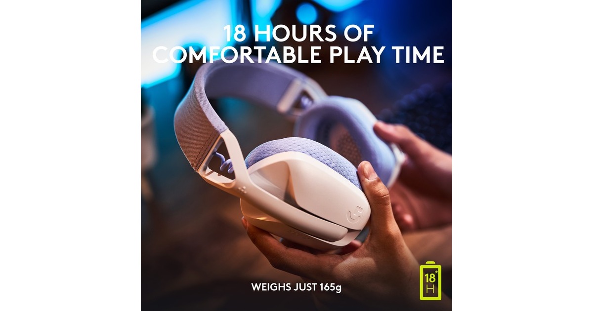 LogitechG435 LIGHTSPEED Wireless  over-ear gaming headset  (Wit, Bluetooth, Pc, PlayStation 4, PlayStation 5)