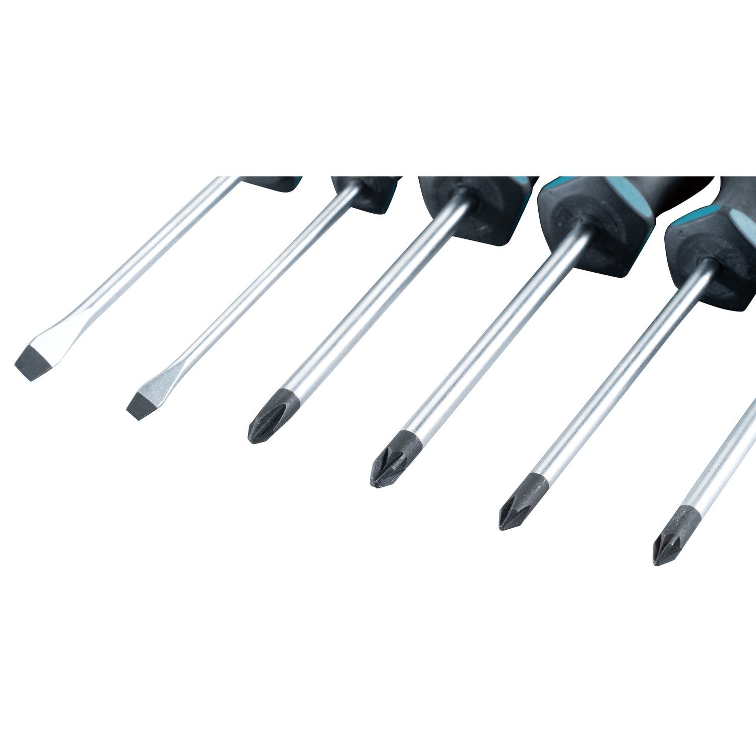 Makita E-10528 Schroevendraaierset 6-delig SL4 / SL5,5 / PH1 / PH2 / PZ1 / PZ2
