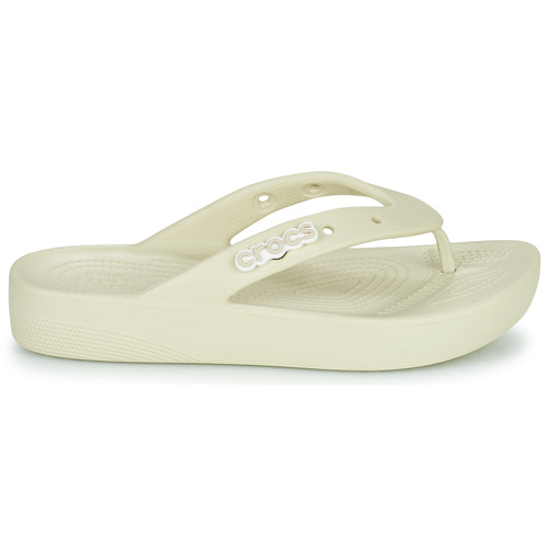 Crocs - CLASSIC PLATFORM FLIP W - Beige