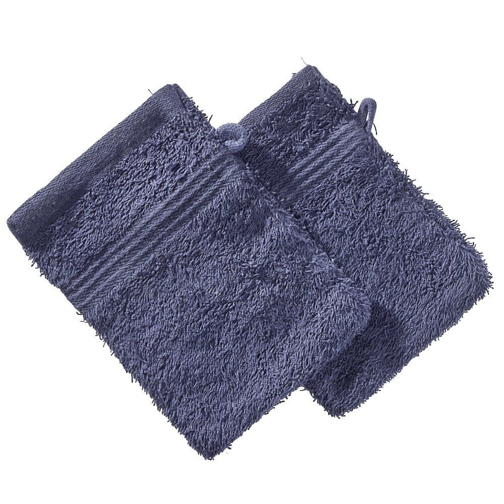Lot de 2 gants 16x21cm coton bleu marine