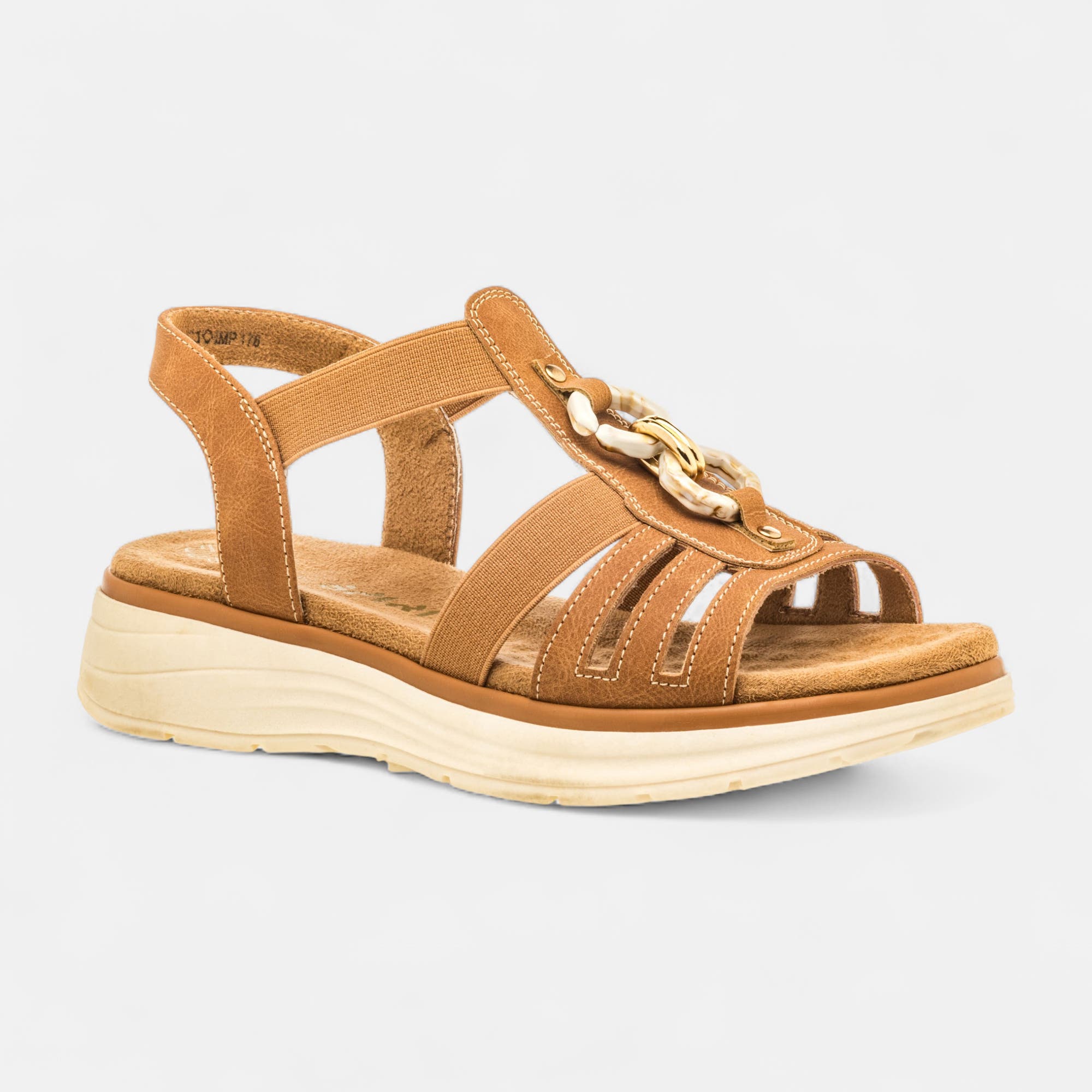 Nu-pieds Femme cognac