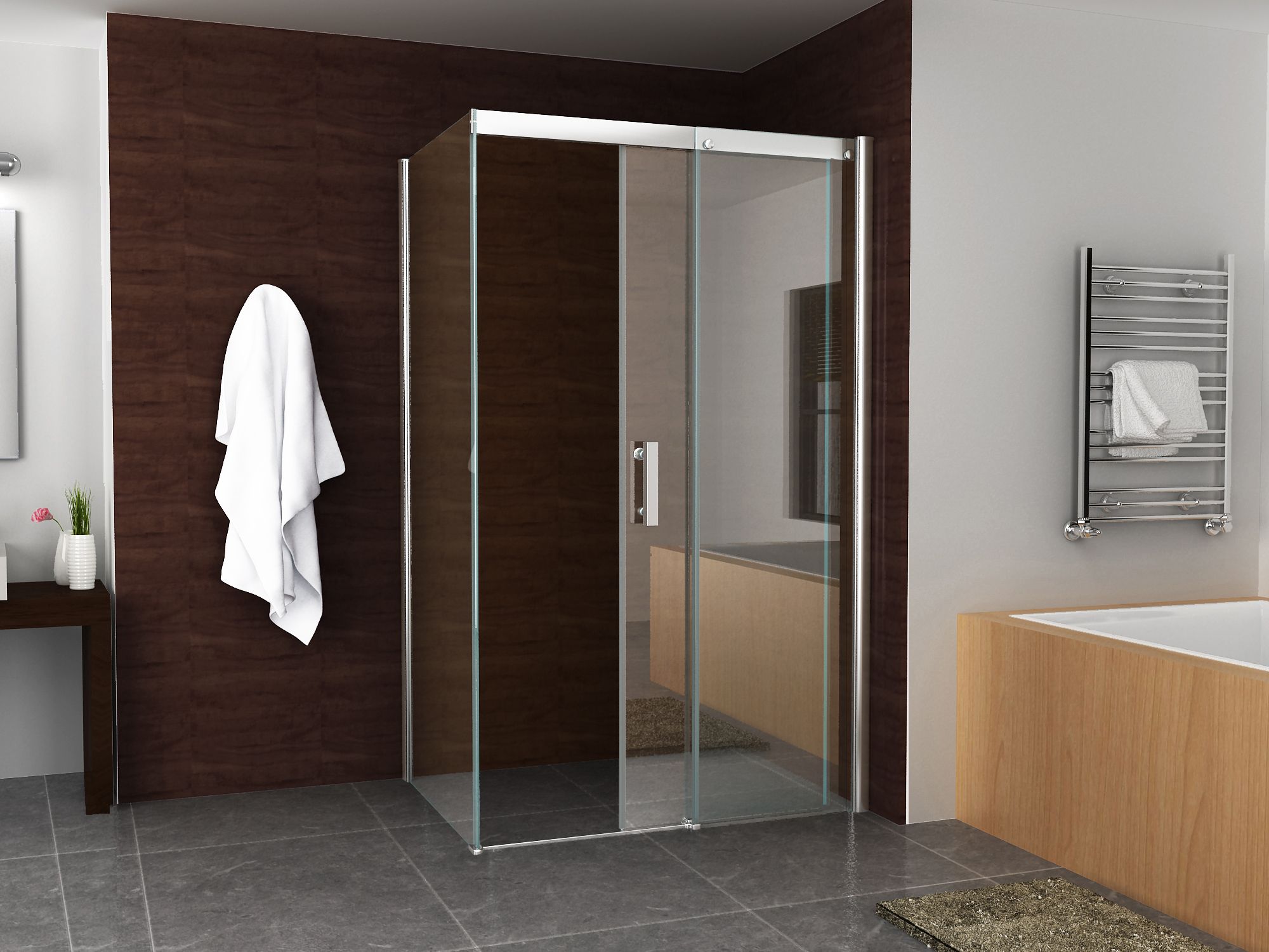 Mueller Softclose 2.0 douchecabine met schuifdeur 100x90cm Softclose