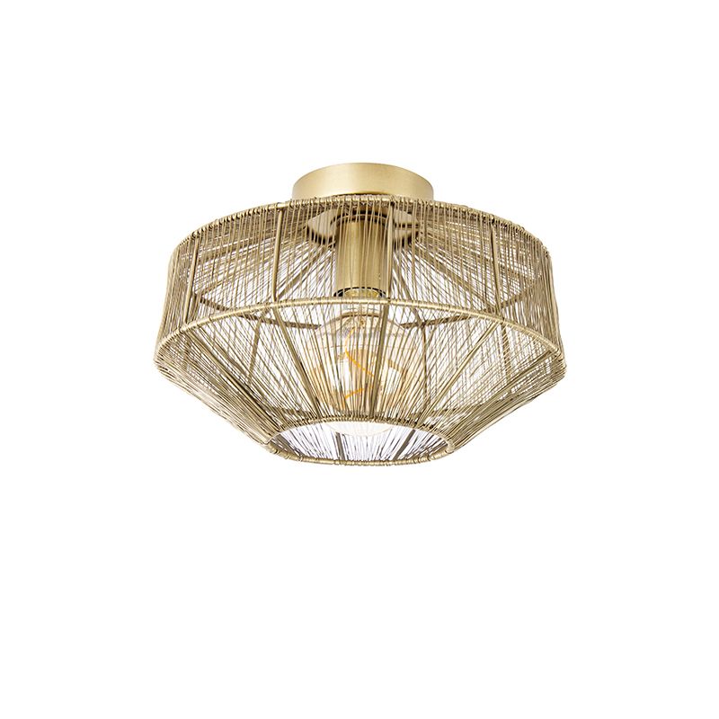 Moderne plafondlamp messing 30 cm - Bolti