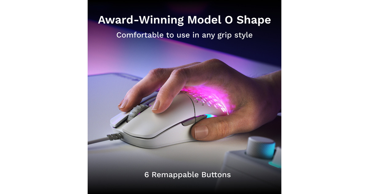 GloriousModel O Eternal gaming muis  (Wit, 100 - 12.000 DPI, RGB)