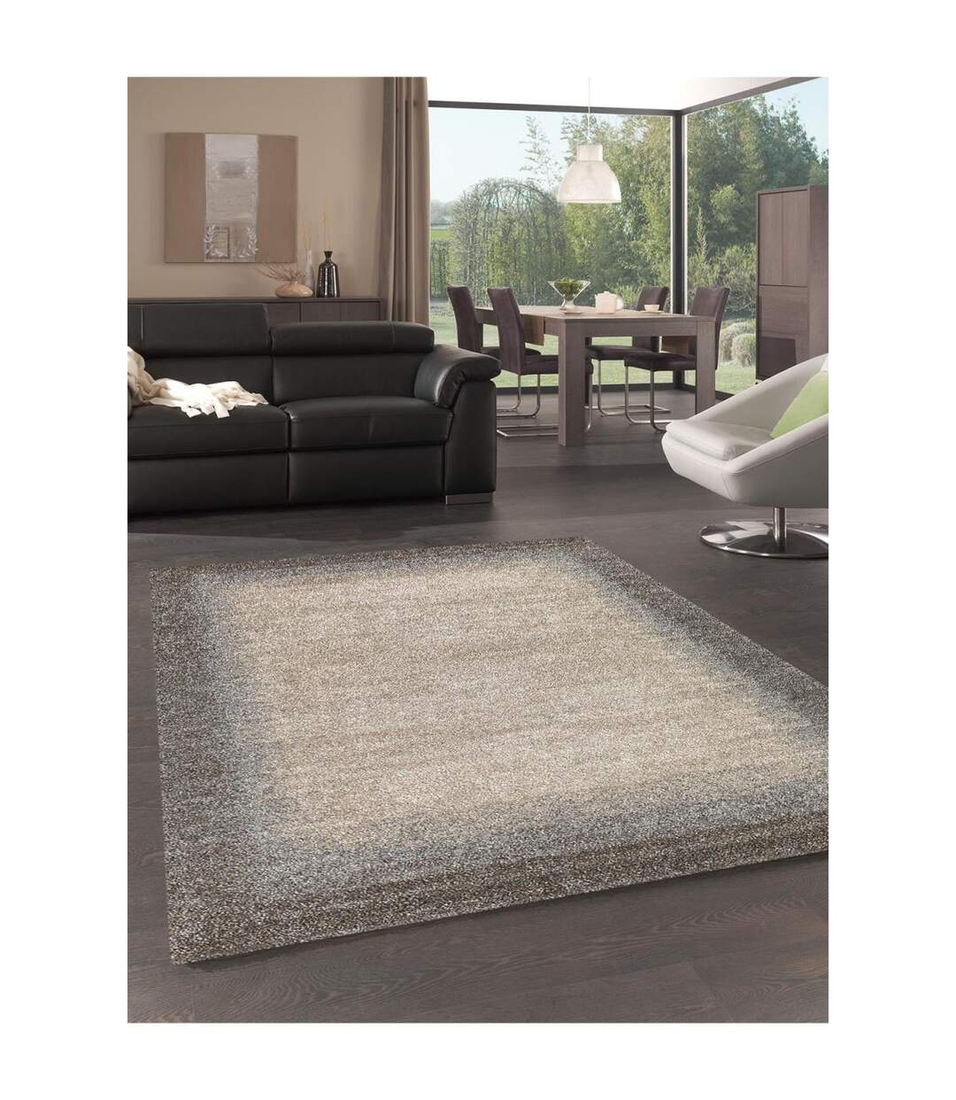 Tapis salon UNILEGANT en polypropylène doux et soyeux OEKO TEX