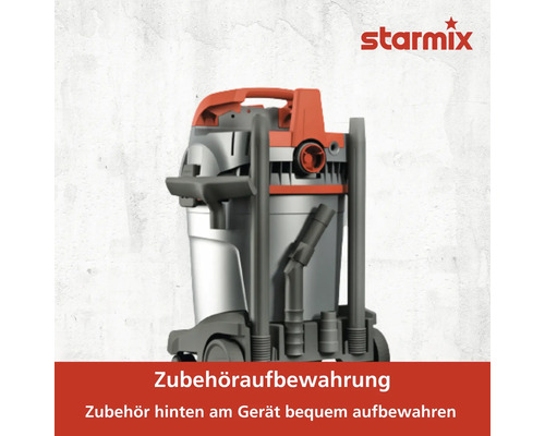 Nat- en droogzuiger L-klasse stofzuiger Starmix NSG uClean ARDL 1432 EHP