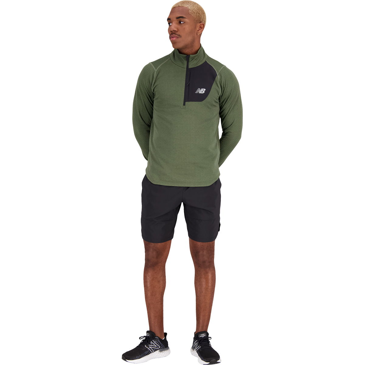 New Balance Heat Grid Half Zip Løbetrøje Herre