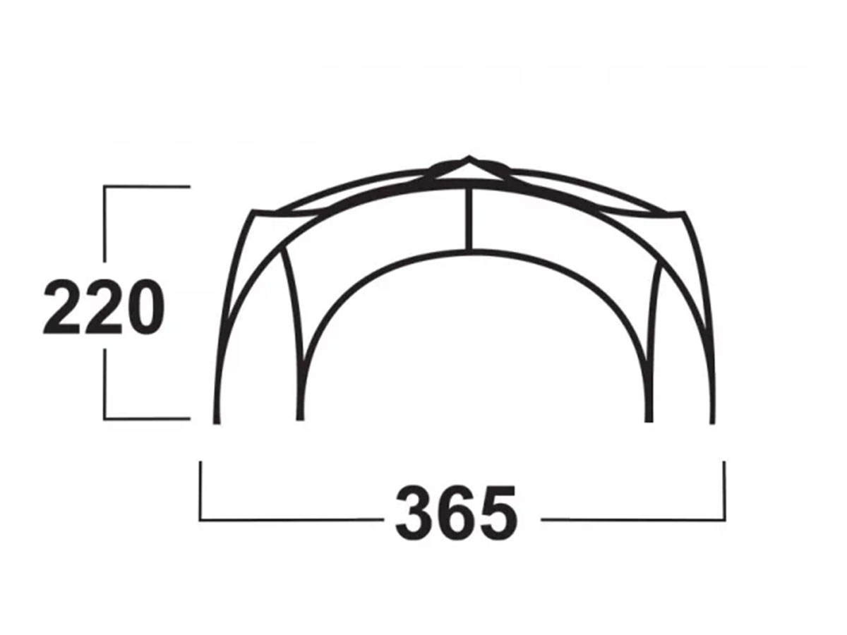 Husky Broof L Shelter partytent - Green