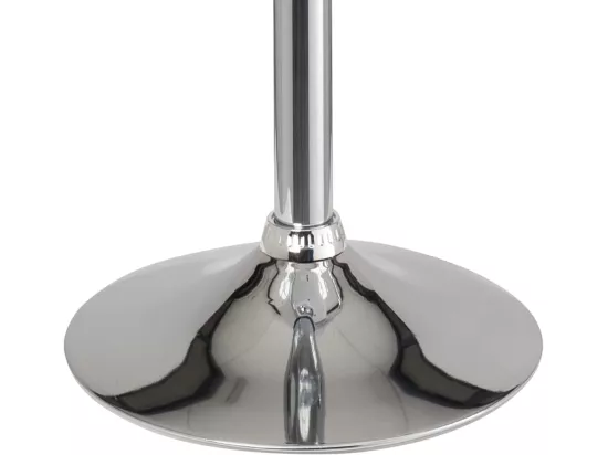 Lot 2 tabourets de bar-cuisine simili cuir pivotant hauteur réglable pied chrome SATI (noir)