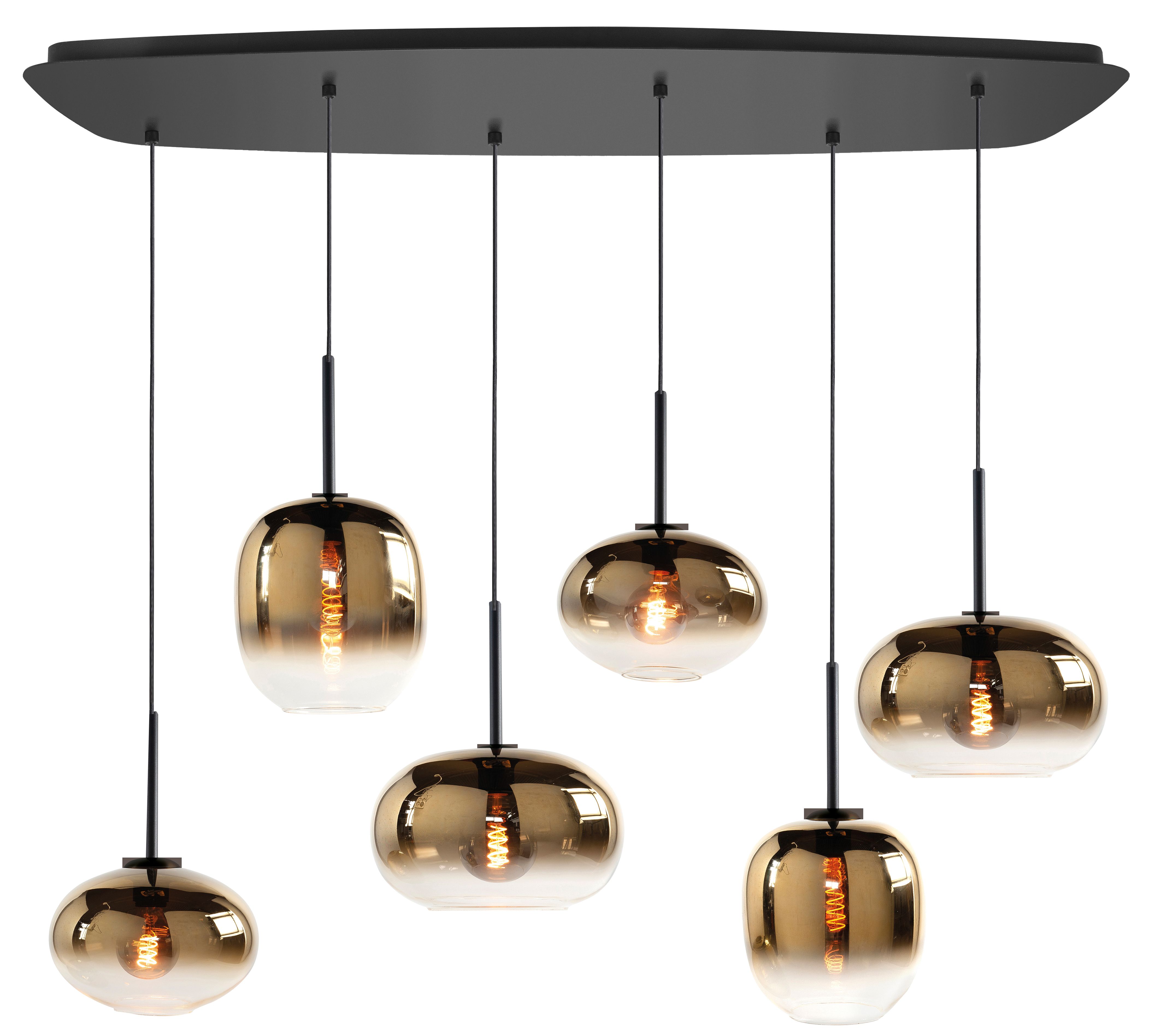 Hanglamp goudkleurig glas Bellini B100 x D38.5 cm