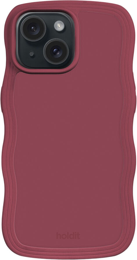 HoldIt Wavy Case iPhone 15/14/13 Rød