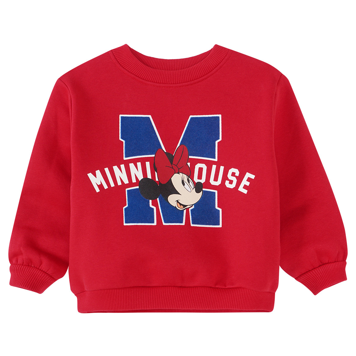 Topolino Minnie Maus Sweatshirt im College-Style rot