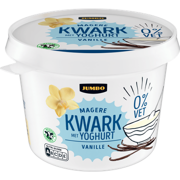 Jumbo Magere Kwark met Yoghurt Vanille 0% Vet 500 g