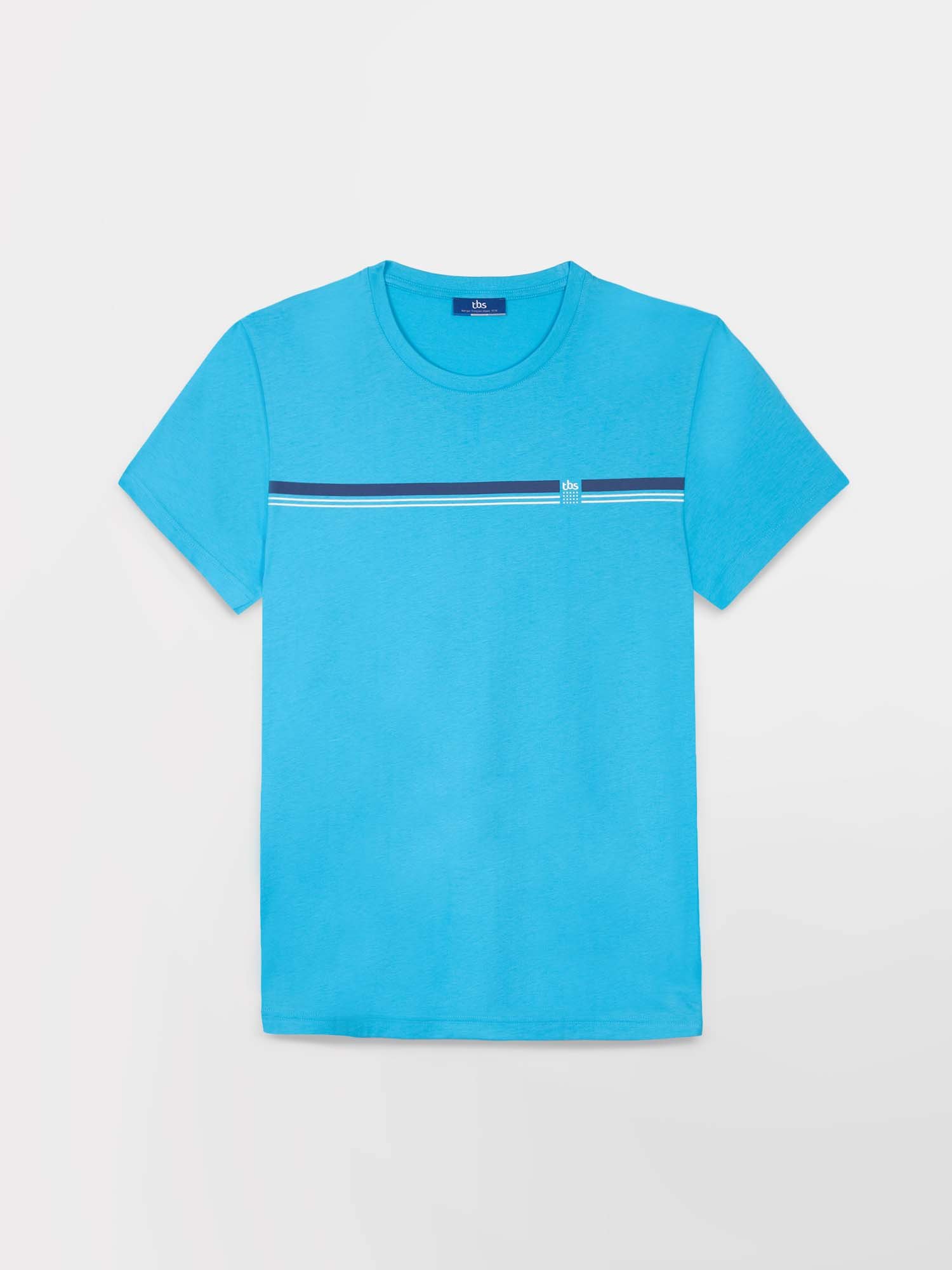 Tee Shirt Homme Manches Courtes Coton Biologique Turquoise