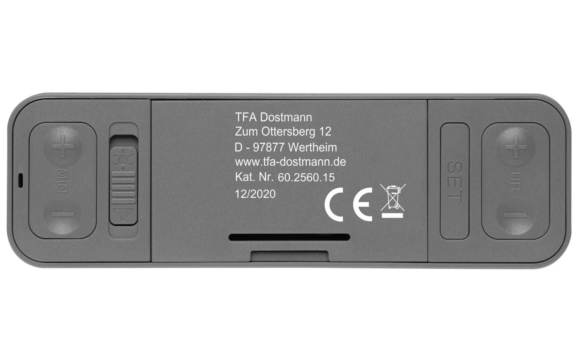 Funkwecker Twist GrauDigitalwecker mit polarisierendem, blendungsarmem Display
